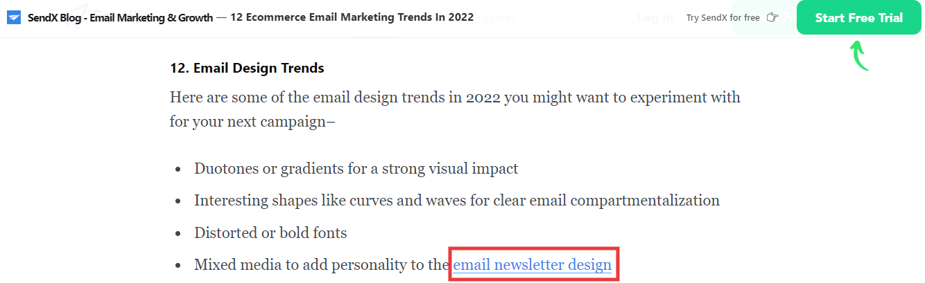 conception de newsletter par e-mail